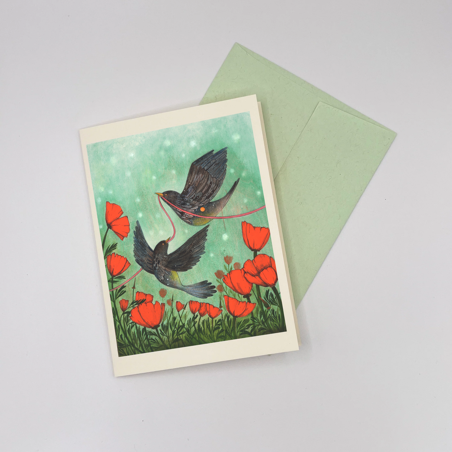 Two Crows - Note Card