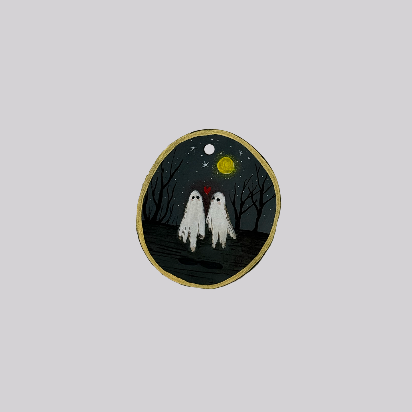 Ghostie - Original Painting Ornament
