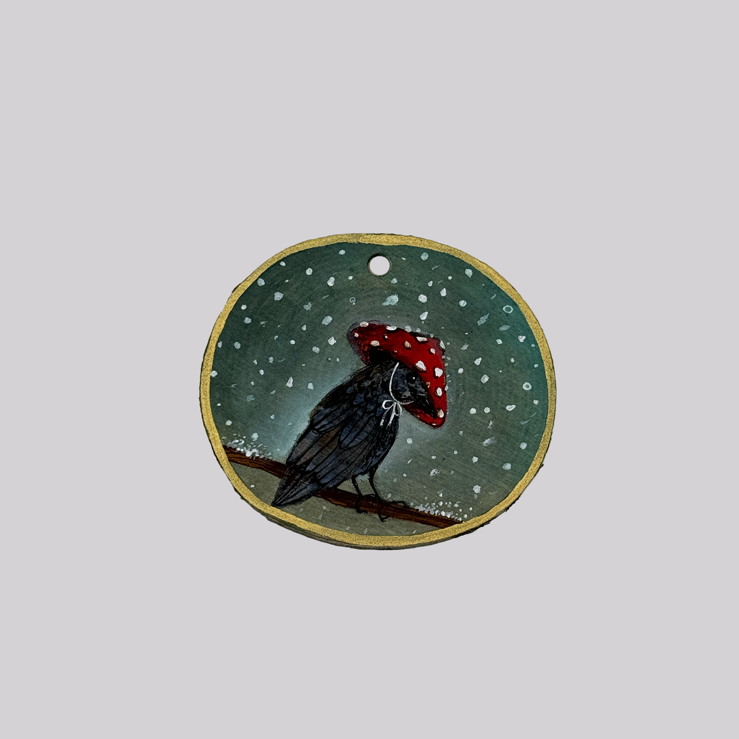 Red Cap - Original Painting Ornament