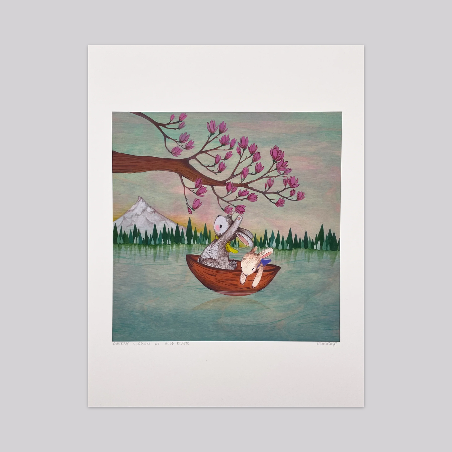 Cherry Blossom at Hood River - Art Print