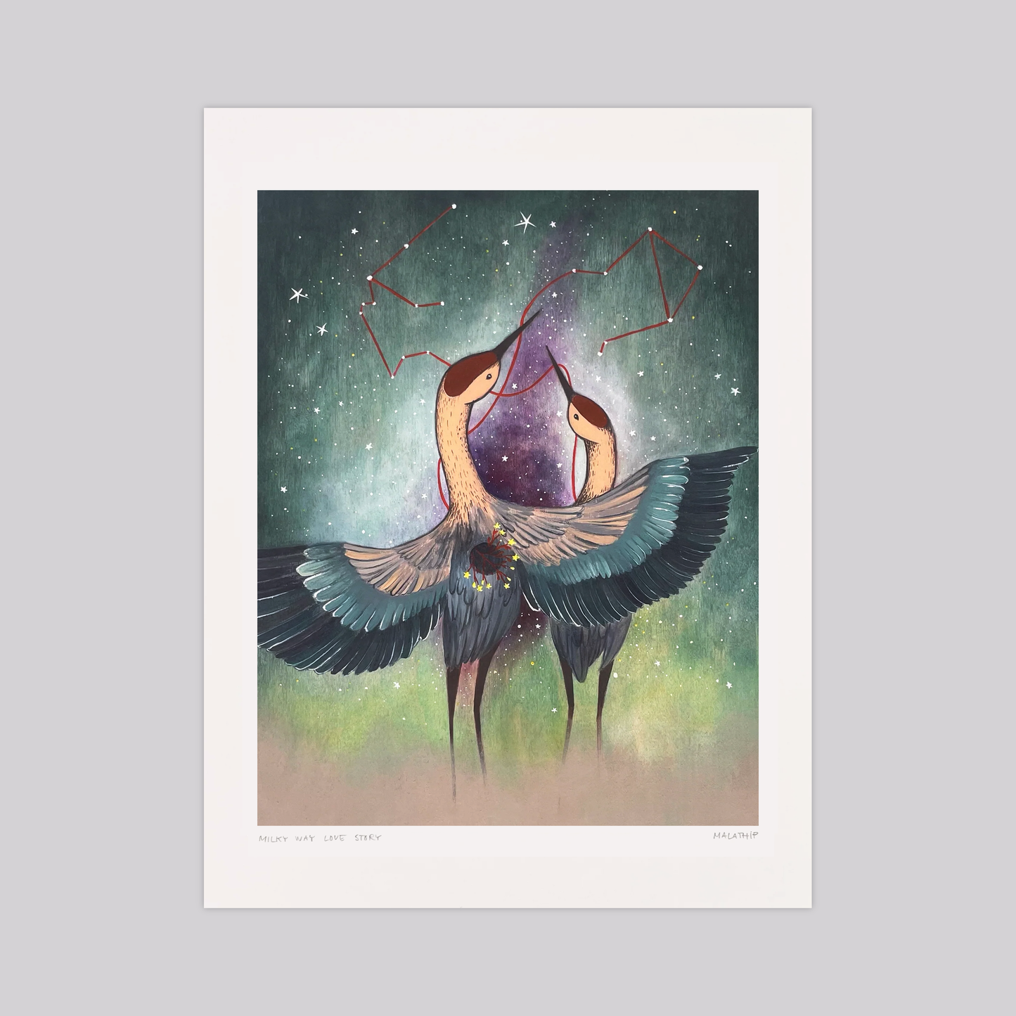 Milky Way Love Story - Art Print