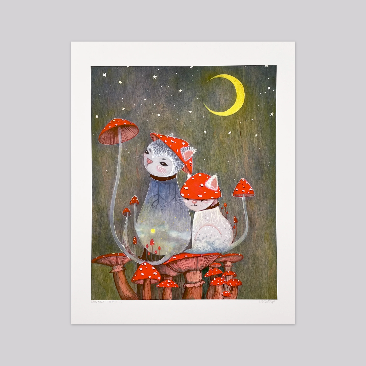 Shroom Kitties - Art Print