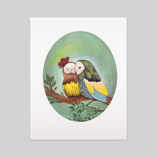Owly Together - Art Print