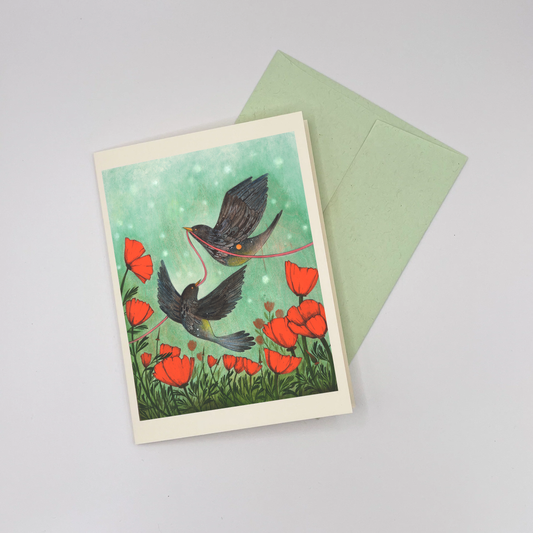 Two Crows - Note Card