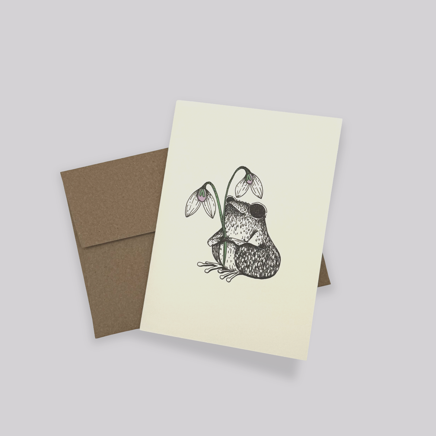 Snow Drop Froggy - Note Card