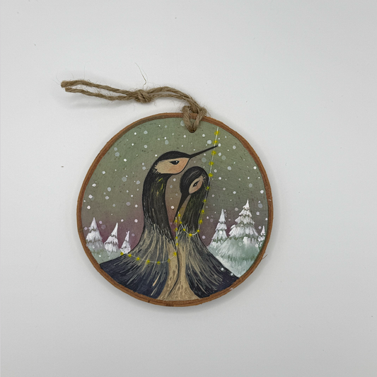 Working Together - Original Painting Ornament