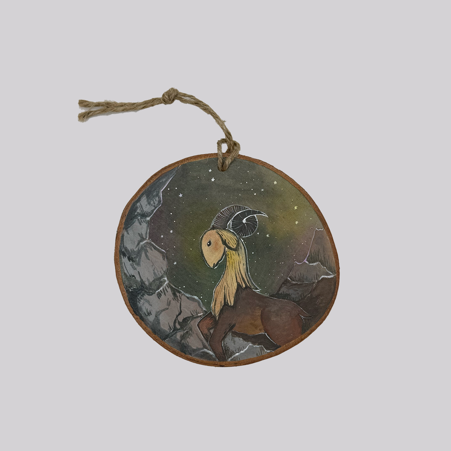 Horned - Original Painting Ornament