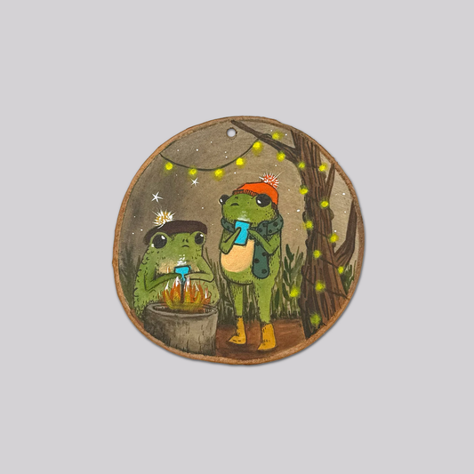 Camping Buddies - Original Painting Ornament