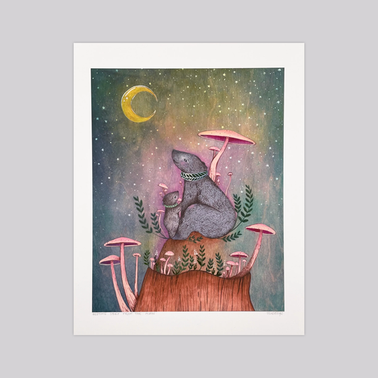 Bedtime Story From The Moon - Art Print