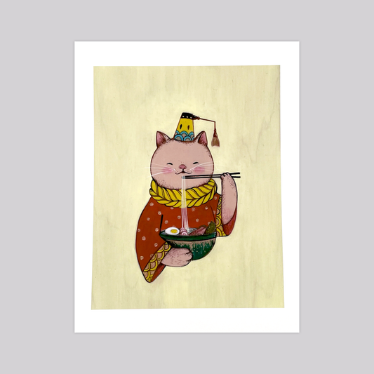 Ramen Kitty - Art Print